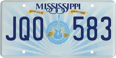 MS license plate JQO583