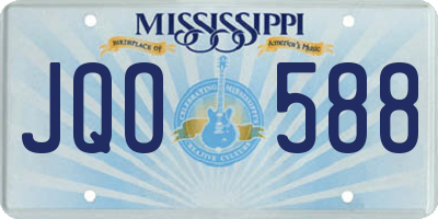 MS license plate JQO588
