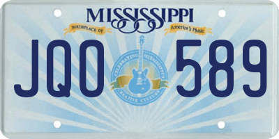 MS license plate JQO589