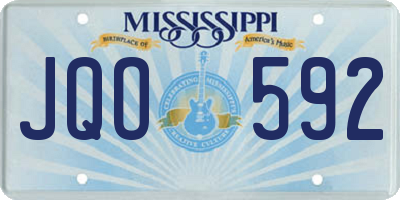 MS license plate JQO592