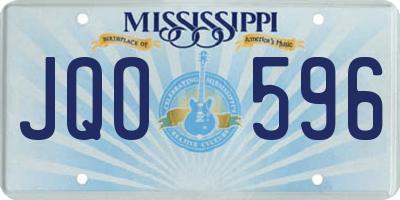 MS license plate JQO596