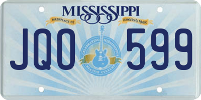 MS license plate JQO599