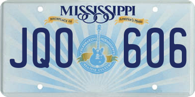 MS license plate JQO606