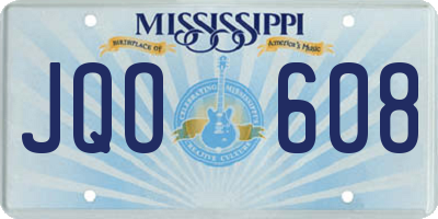 MS license plate JQO608