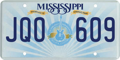 MS license plate JQO609