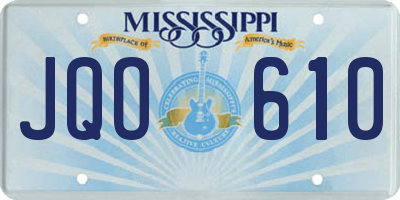 MS license plate JQO610