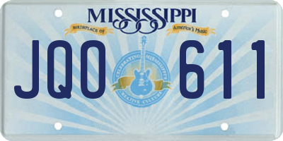 MS license plate JQO611