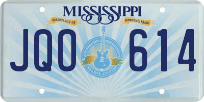 MS license plate JQO614