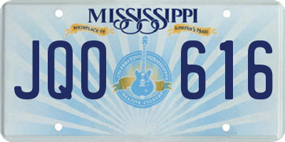MS license plate JQO616