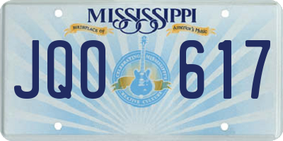 MS license plate JQO617