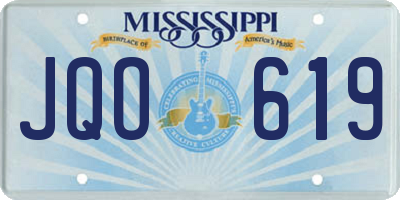 MS license plate JQO619