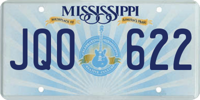 MS license plate JQO622