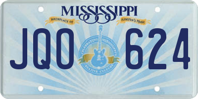 MS license plate JQO624