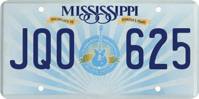 MS license plate JQO625