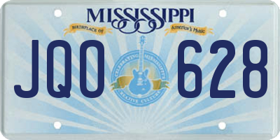 MS license plate JQO628