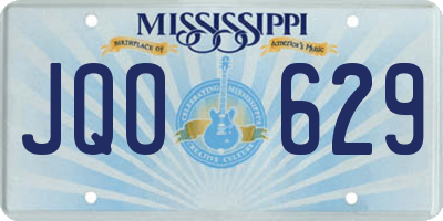 MS license plate JQO629
