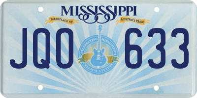 MS license plate JQO633