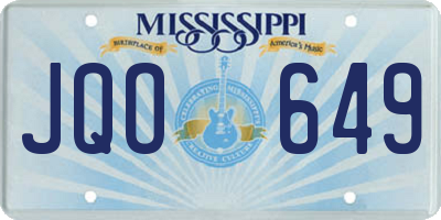 MS license plate JQO649