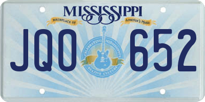 MS license plate JQO652