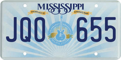 MS license plate JQO655