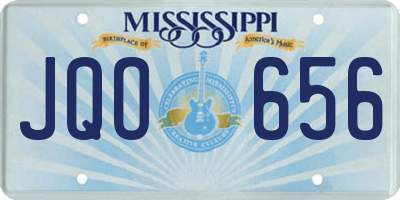 MS license plate JQO656