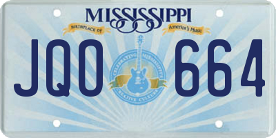 MS license plate JQO664