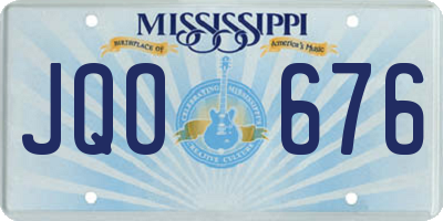 MS license plate JQO676