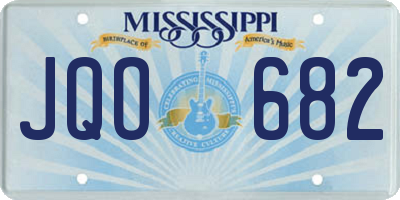 MS license plate JQO682