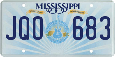 MS license plate JQO683