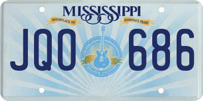 MS license plate JQO686