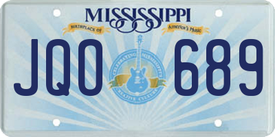 MS license plate JQO689