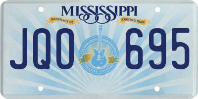 MS license plate JQO695