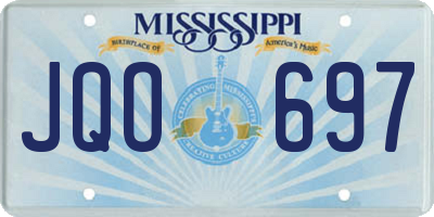 MS license plate JQO697