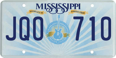 MS license plate JQO710