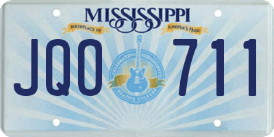 MS license plate JQO711