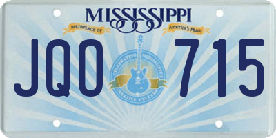 MS license plate JQO715