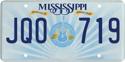 MS license plate JQO719