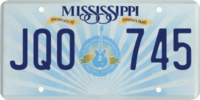 MS license plate JQO745