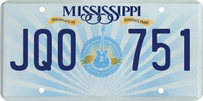 MS license plate JQO751