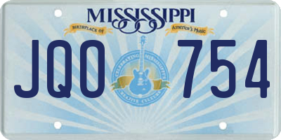 MS license plate JQO754