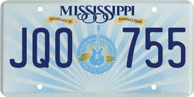 MS license plate JQO755