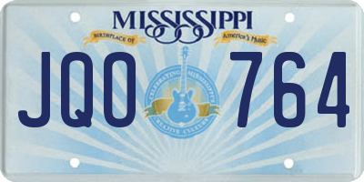 MS license plate JQO764