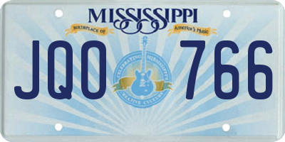 MS license plate JQO766