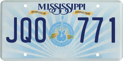 MS license plate JQO771