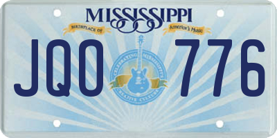 MS license plate JQO776