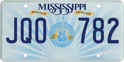 MS license plate JQO782