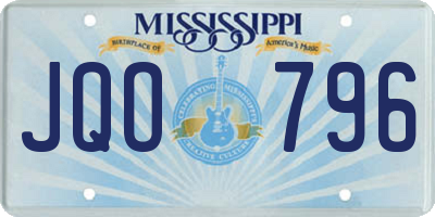 MS license plate JQO796