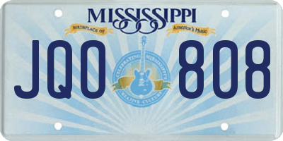 MS license plate JQO808