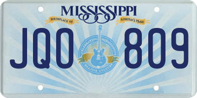 MS license plate JQO809