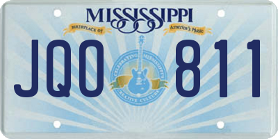 MS license plate JQO811